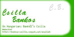 csilla bankos business card